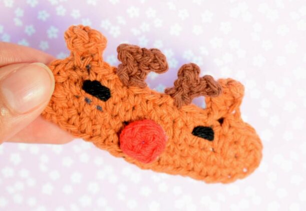 Reine | Barrette de cheveux en forme de renne de Noël