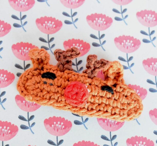 Reine | Barrette de cheveux en forme de renne de Noël – Image 2