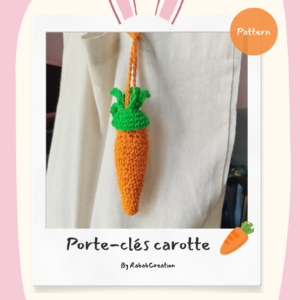 Patron | Bag charm carotte PDF 🥕