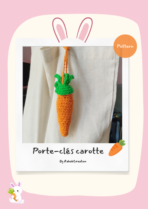 Patron | Bag charm carotte PDF 🥕