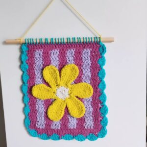 Daisy| suspension murale avec une fleur rétro