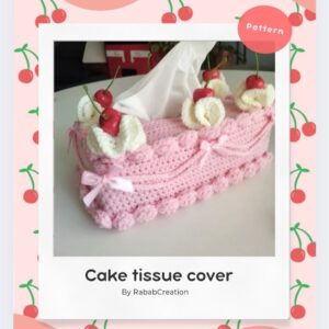 Patron PDF | cache boite à mouchoirs cake à la cerise 🍒