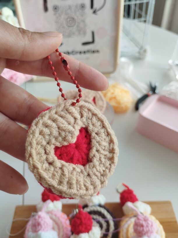 kokoro | Biscuit coeur kawaii au crochet ❤️